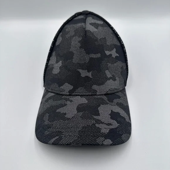Lululemon Hat Cap SnapBack Men Black Camo Mesh Trucker Adjustable Athletic Gym - Picture 1 of 9